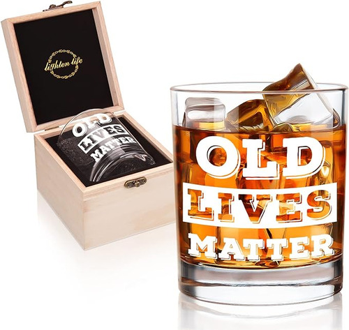 Lighten Life Old Matter Vaso Whisky 12 Onzas Vidrio En Caja