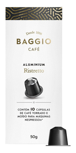 Capsulas Alumínio Cafe Expresso Baggio Cafeteira Nespresso