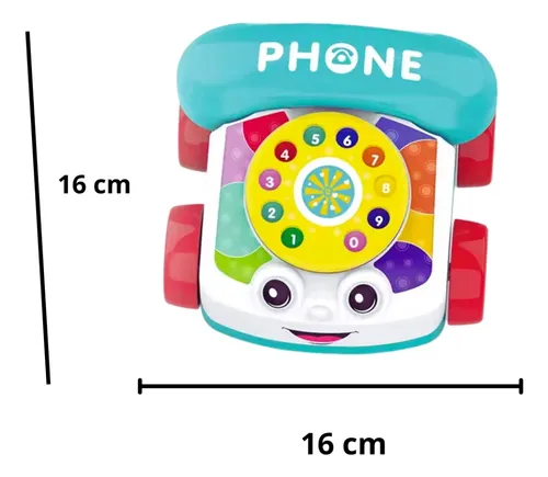 Telefono Juguete Con Disco Didactico Infantil Colores Multicolor