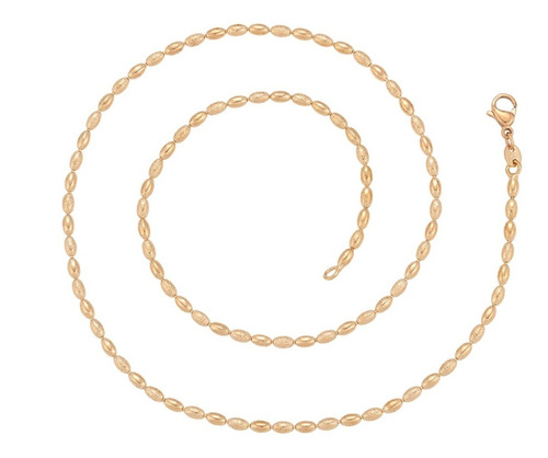 Cadena Bolitas Oro 18k Lam Calidad Premium Moda  45cm