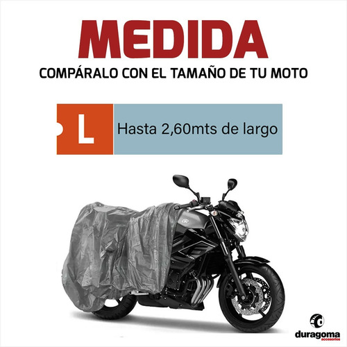 Funda Cobertor Cubre Moto Impermeable Uv Universal Talle L
