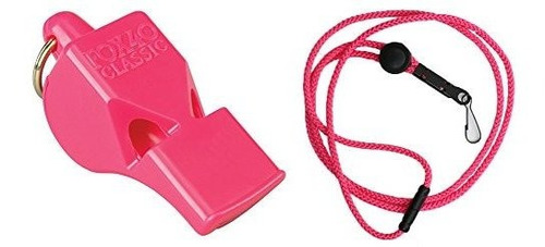 Silbato Oficial Fox 40 Classic Con Cordón Break Away, Rosa