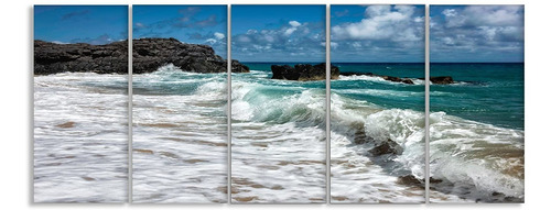 Stupell Decor Breaking Waves Coastal Scene Canvas Wall Art 