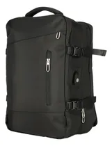 Comprar Mochila Viaje Carry On Porta Notebook Expandible 30l Daza Mibag24bk Equipaje De Mano Cabina Avion Con Puerto Usb Ideal Para Viajes Negocios - Negro