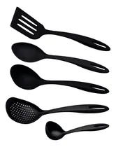 Comprar Juego de utensilios de cocina Tramontina de nylon negro, 05 piezas