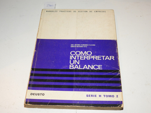 Como Interpretar Un Balance Tomo 2 Fernandez - L625