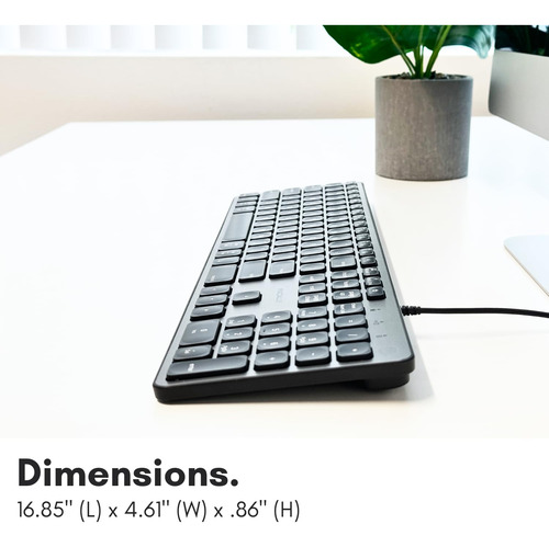Teclado Macally Con Cable Y Concentrador Usb Para Mac