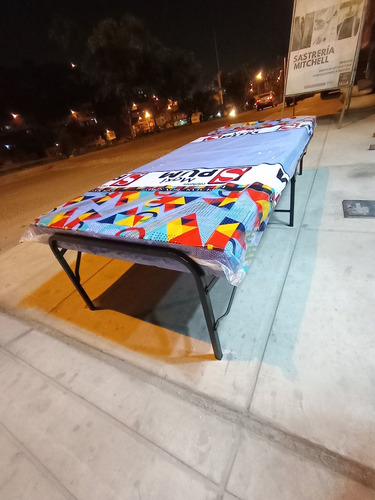 Cama Plegable 185x85 Más Colchón 4 Pulgadas