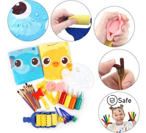 Juego De Pintura Para Dedos Lavable De Fanáticos, Juego De P