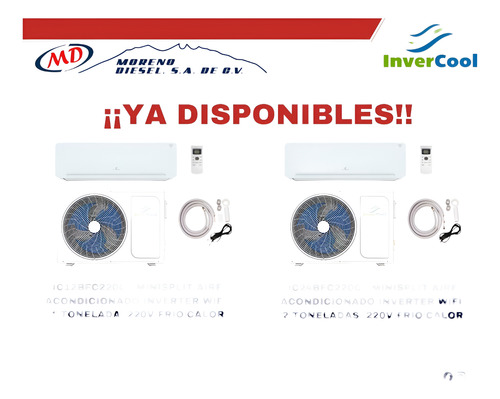 Minisplit Inverter Wifi Frio/calor 220v 1 Tonelada Invercool