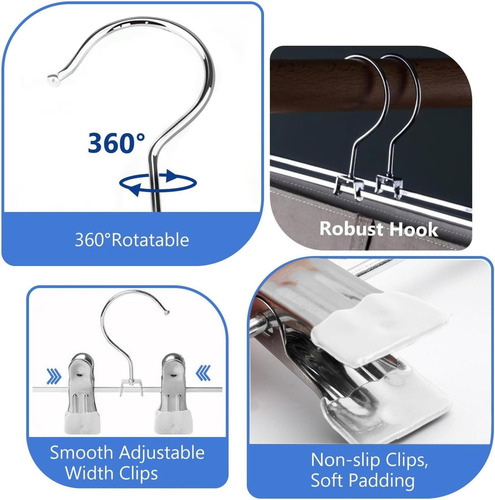 De Perchas Ganchos Para Ropa Acero Inoxidable Con Clips