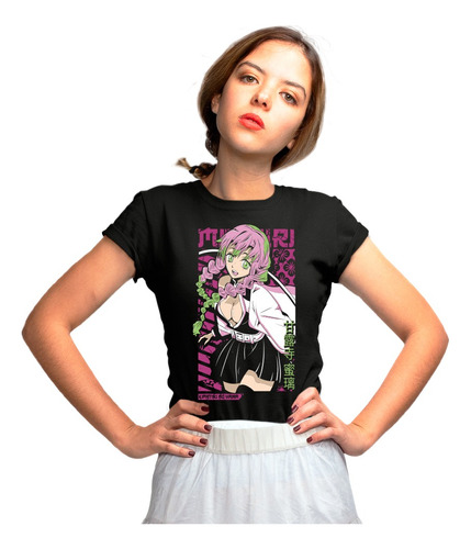 Blusa Playera Mitsuri Demon Slayer Anime Kimetsu Para Mujer