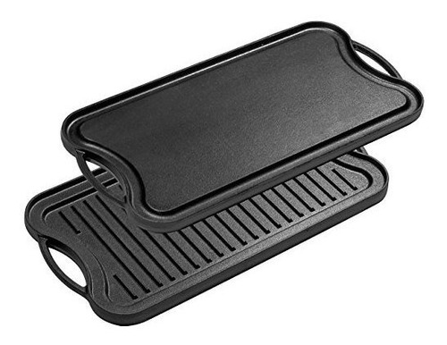 Bruntmor Presesoned Hierro Fundido Reversible Grillplancha S