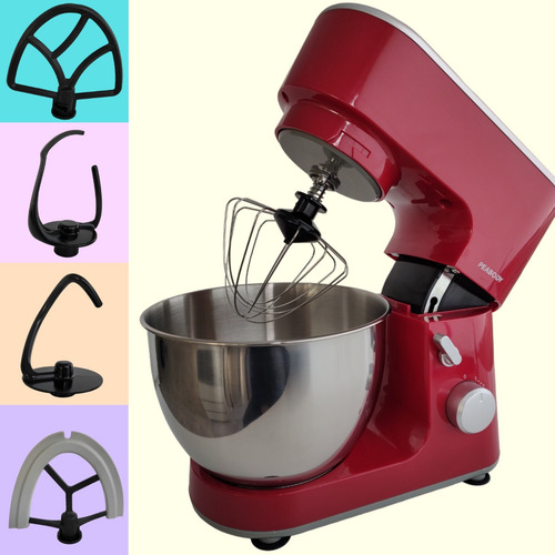 Batidora Planetaria Peabody Bm102 1000w 4lt 6vel Color Rojo Frecuencia 50 Hz/60 Hz