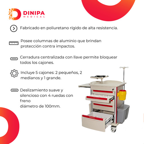 Carro De Paro P02 Dinipa Medical