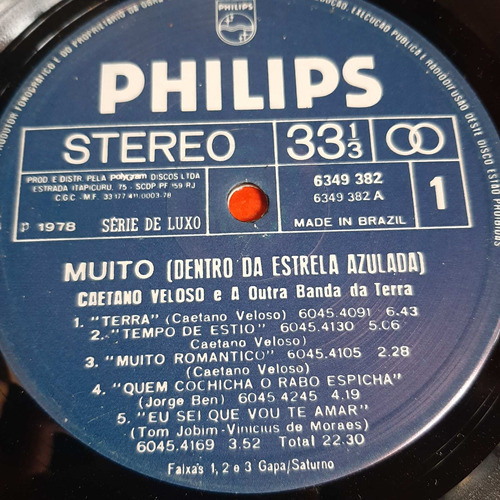 Sin Tapa Disco Caetano Veloso Muito Estrela Azulada Si0