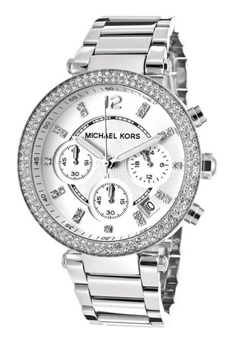 Reloj Michael Kors Parker Plateado Mk5353 Original Para Dama