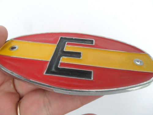 Insignia Auto Antiguo Automovil Club España Metal Bandera (Usado)