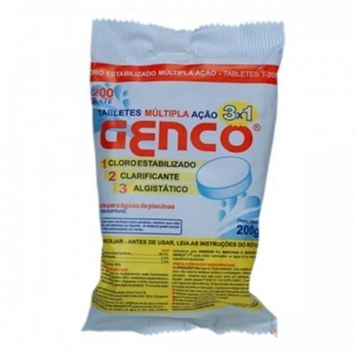 Imagem 4 de 4 de Kit Mini Flutuador + 1 Pastilha De Cloro Tripla-ação 3 Em 1