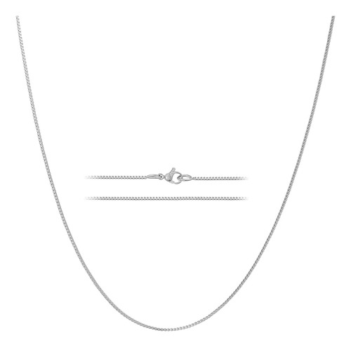 Collar De Cadena De Oro Blanco 24k Kisper, Hipoalergénico 16