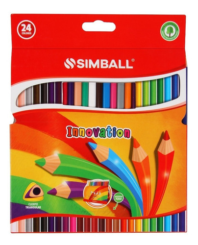Lapices De Color Simball Innovation X24 Largos Colores