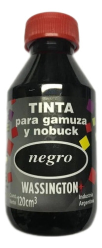 Tinta Teñir Gamuza Nobuck Negra Wassington 120 Cm³ Centro 