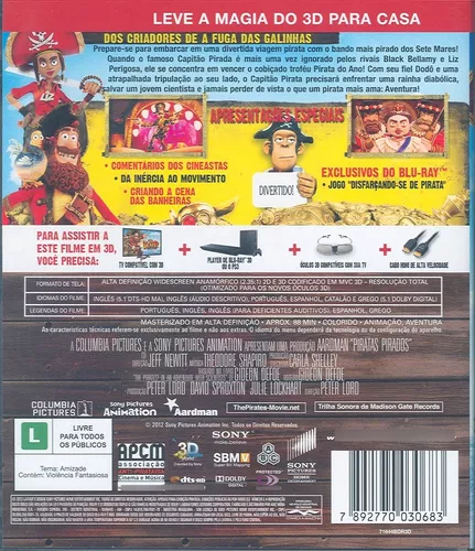 Dvd . Piratas Pirados . a Columbia Pictures e a Sony Pictures