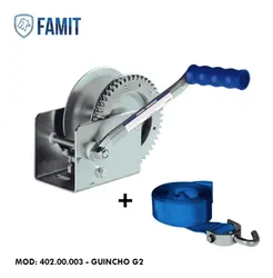 Comprar Guincho G2 Zincado 600 Kg Com Fita De Arrasto - Famit no Mercado Livre