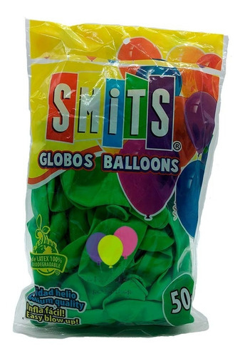 Globos Smits #9 C/50 Estandar Colores Smi1x1 Color Lima