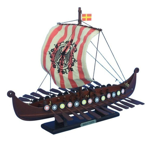 Nautical Drakkar Viking Madera Bordado Raven Limited Model