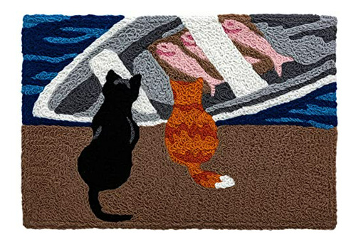 Felpudo Gatos Frescos Con Diseño De Gatitos 20 X30 