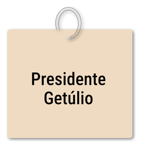 14x Chaveiro Presidente Getúlio Mdf Souvenir C/ Argola