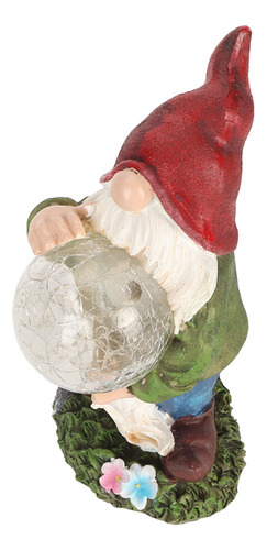 Estatua De Gnomos Solares Para Exteriores Pintada A Mano Que