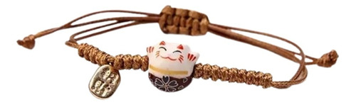 Pulsera De La Suerte Gatito Maneki-neko Café Protección