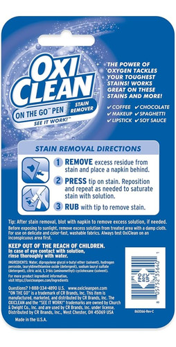 Oxiclean On The Go - Bolígrafo Quitamanchas 7ml