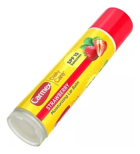 Lápiz labial Carmex Strawberry para labios secos y agrietados