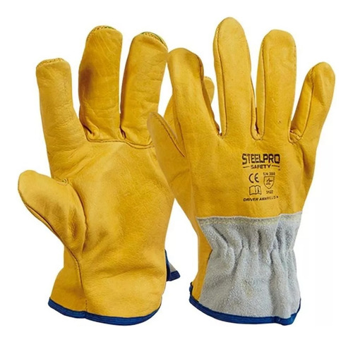 6 Pares Guantes Tipo Ingeniero Certificados Steelpro Driver