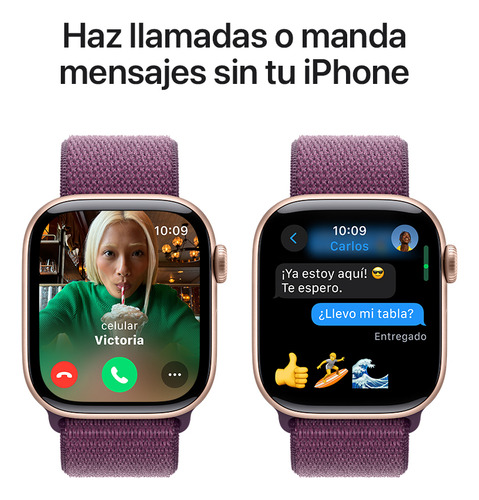 Apple Watch S10 Gps 46mm Aluminio Con Correa Color Oro Rosa Oro Rosa Correa Loop Deportiva Ciruela Aluminio Oro Rosa