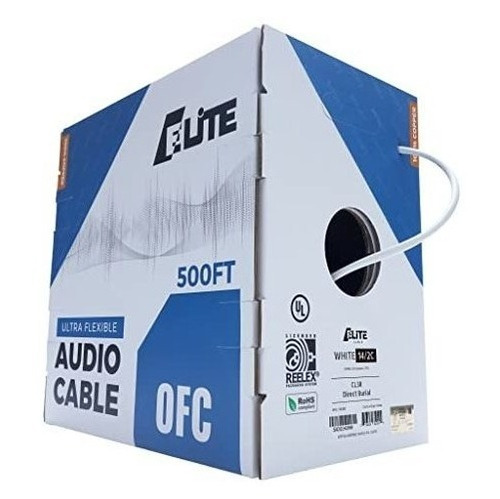 Cable De Altavoz De Audio 14/2, 14awg/2 Conductores, Certifi