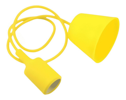 Pendente Decorativo Silicone Soquete E27 Bivolt Cor Amarelo