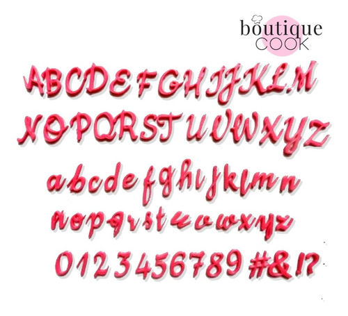 Sellos Lettering Letras Números 4 Cm Set Completo Repostería