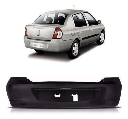 Parachoque Traseiro Clio Sedan 2006 2007 2008 2009 2010 2011