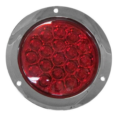 Mica Redonda Roja 19 Leds Luz Fija/estrobo 4 Pg