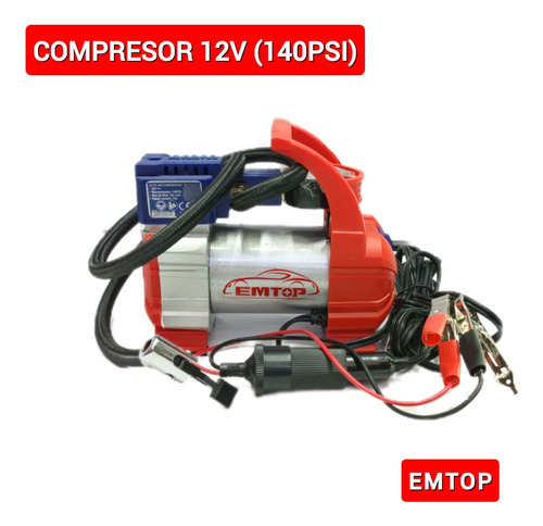 Compresor 12v (140psi) Marca Emtop Somos Tienda Física 