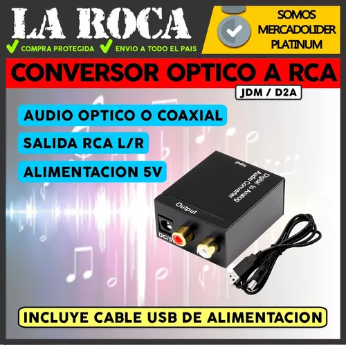 Conversor Audio Optico A Rca Toslink O Coaxial A Analogo