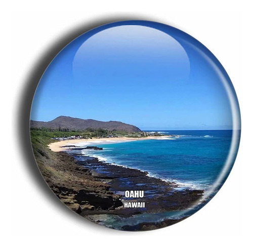 Oahu Hawaii Usa Refrigerador Iman 3d Hecho Mano Viaje Regalo