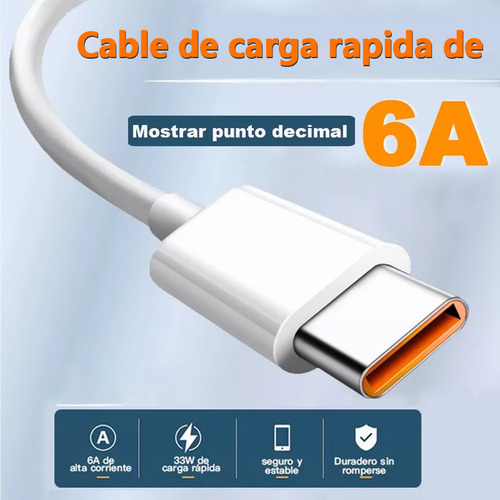 Cargador de 33 W para Xiaomi Redmi De 33 W 20 W 18 W Turbo Tipo C Cargador Cable 15 m 2 piezas