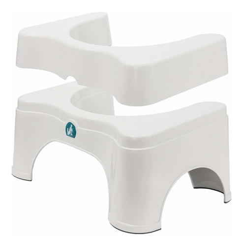 Taburete Para Baño Squaty Potty Ajustable Color Blanco