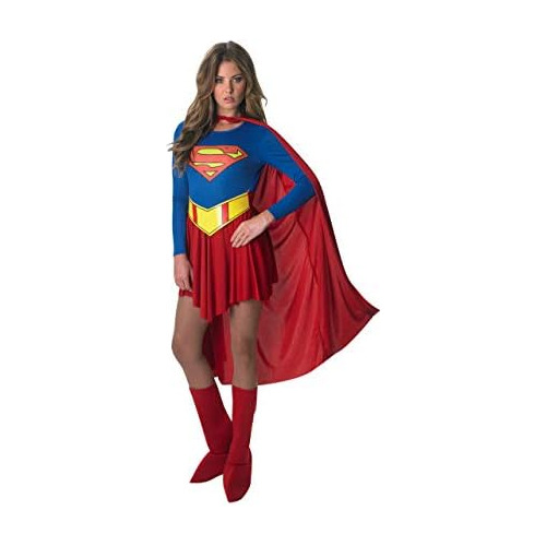 Disfraz De Supergirl De Dc Comics Deluxe, Rojo/azul, Ta...