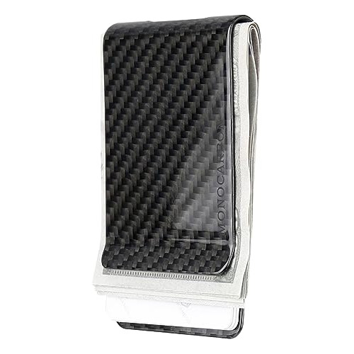 Monocarbon Cartera Con Clip Para Dinero De Fibra De Carbono 